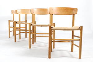 Børge Mogensen. Sæt på fire stole, model J39 4