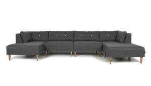 BENJAMIN MODULSOFA betrukket med slidstærkt DARK KNIGHT møbelstof