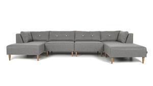 BENJAMIN MODULSOFA betrukket med slidstærkt URBAN GREY møbelstof