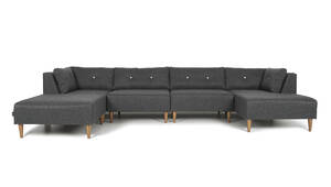 BENJAMIN MODULSOFA betrukket med slidstærkt DARK KNIGHT møbelstof Denne vare er sat til omsalg under nyt varenummer 4436207