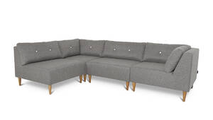 BENJAMIN MODULSOFA betrukket med slidstærkt URBAN GREY møbelstof