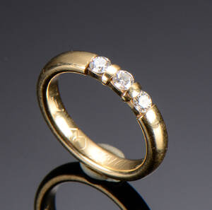 Brillant alliancering af 14 kt, ca 0.24 ct
