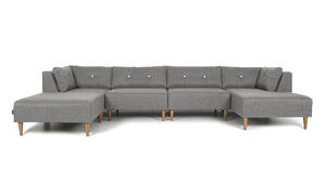 BENJAMIN MODULSOFA betrukket med slidstærkt URBAN GREY møbelstof