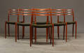N. O. Møller, spisestole, teaktræ, model 78 6