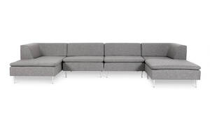 DAMM MODULSOFA betrukket med slidstærkt URBAN GREY møbelstof