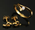 Ring og ørestikker i 8 kt. guld 3
