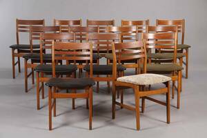 Dansk Møbelproducent. Samling stole af bøg og teak 14 Denne vare er sat til omsalg under nyt varenummer 4852703
