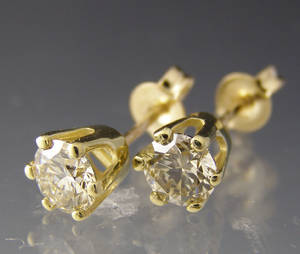 Par brillant ørestikker ca. 1.14 ct.