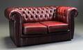 To-personers sofa i Chesterfield stil, 