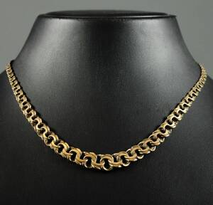 Bismarck halskæde, 8 kt. guld. Vægt 23 gram