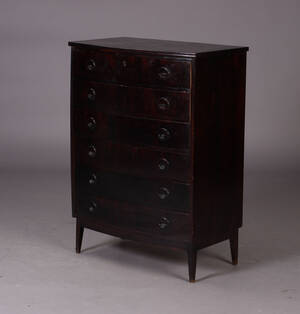 Dansk møbelproducent. Kommode, bejdset træ