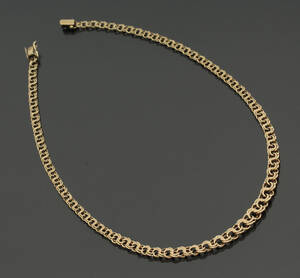 Bismark. halskæde i forløb, 8 kt guld