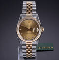 Rolex Datejust. Herreur i 18 kt. guld og stål med brillantskive, ca. 1991  Denne vare er sat til omsalg under nyt varenummer 4256608