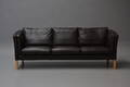 Dansk møbelproducent trepersoners sofa i skind