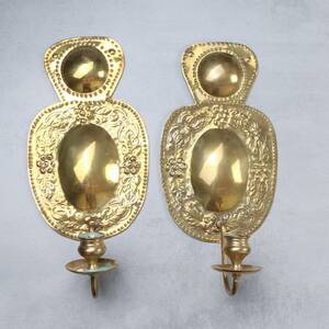 LJUSPLÅTAR, 1 par, mässing