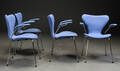 Arne Jacobsen. Fire stole  syveren  model 3207 4