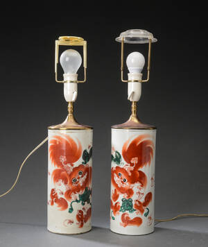 To orientalske bordlamper. 2