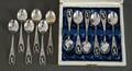 Kaffeskedar 12st, silver, 1900-tal
