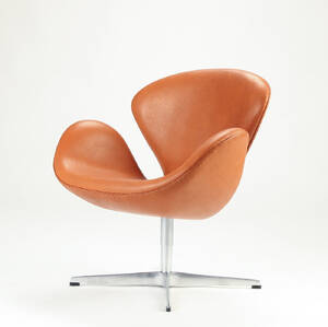 Arne Jacobsen. Svanen lænestol, cognacfarvet læder, model 3320 Denne vare er sat til omsalg under nyt varenummer 4246520
