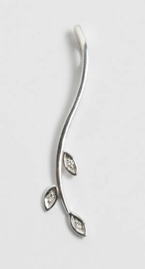 Vedhæng med 3 brilanter, ca. 0.015 ct
