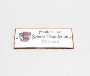 EMALJSKYLT SVENSKA FOTOGRAFERNAS FÖRBUND 1900-tal.