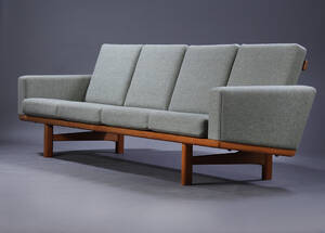 Hans J. Wegner. Fire-pers. sofa, eg, model GE-2364. 