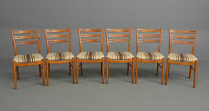 Farstrup, seks stole af teak og bøg 6