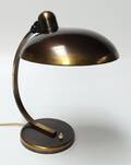 Christian Dell. Kaiser bordlampe af patineret messing, model 6750