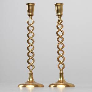 LJUSSTAKAR, 1 par, mässing, 2000-tal