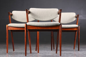 Kai Kristiansen. Tre stole af palisander model 42 3 