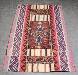 Persisk kelim patchwork, 185x108 cm.