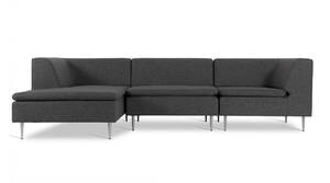 DAMM MODULSOFA betrukket med slidstærkt DARK KNIGHT møbelstof