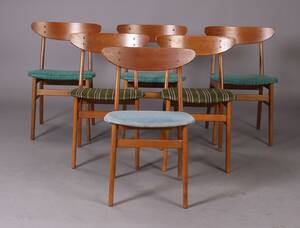 Farstrup møbelfabrik. Spisestole 6