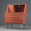 Sekretær af teak, 1950erne, dansk møbelproducent