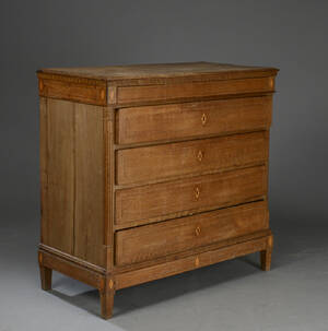 Louis XVI dragkister af egetræ fra omkring år 1800, 