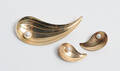 Herman Siersbøl - Broche og par øreclips med Akoya Saltvands Kulturperler - 14 kt. guld 