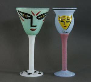Glas på fot 2st, Ulrica Hydman-Vallien för Kosta Boda