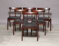 Ole Wanscher. Seks Rungstedlund stole, mahogni 6 