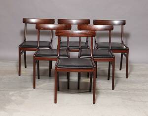 Ole Wanscher. Seks Rungstedlund stole, mahogni 6 