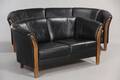 Ukendt møbelproducent. 3 og 2 pers. sofa betrukket med sort skind 2