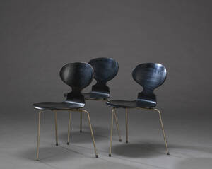 Arne Jacobsen. Tre stole Myren, model 3101, 195060´erne 3 