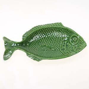 FISKFAT. Grönglaserat.