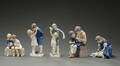En samling figurer af porcelæn BG i form af børn bestående af  5 figurer.