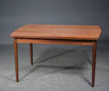 Spisebord af teak, plade med udtræk, 19501960