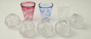 Konstglas, 3  5 delar. bland annat. Kosta Boda