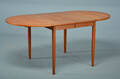 Spisebord af teak m. 2 klapper, udtræk, 1960erne