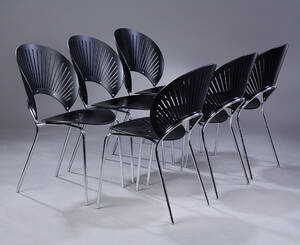 Nanna Ditzel. Sæt på seks Trinidad stole sort. 6