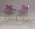 Verner Panton.To VP ONE barstol i farven Montparnasse 2