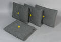 Hay Dot, 4 puder af steel-cut trio uld fra Kvadrat, 72x38 cm. 4