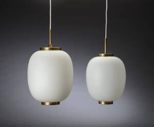 Bent Karlby. To Kina pendler af opalglas 2 